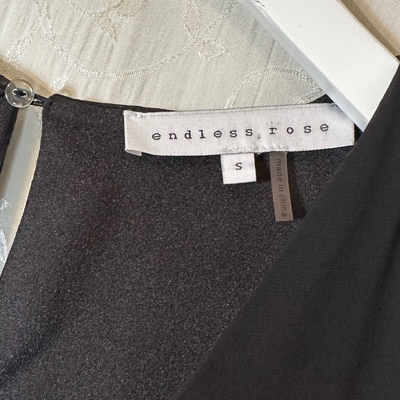 Anthropologie Endless Rose Black Long Sleeve Romper - Picture 6 of 9